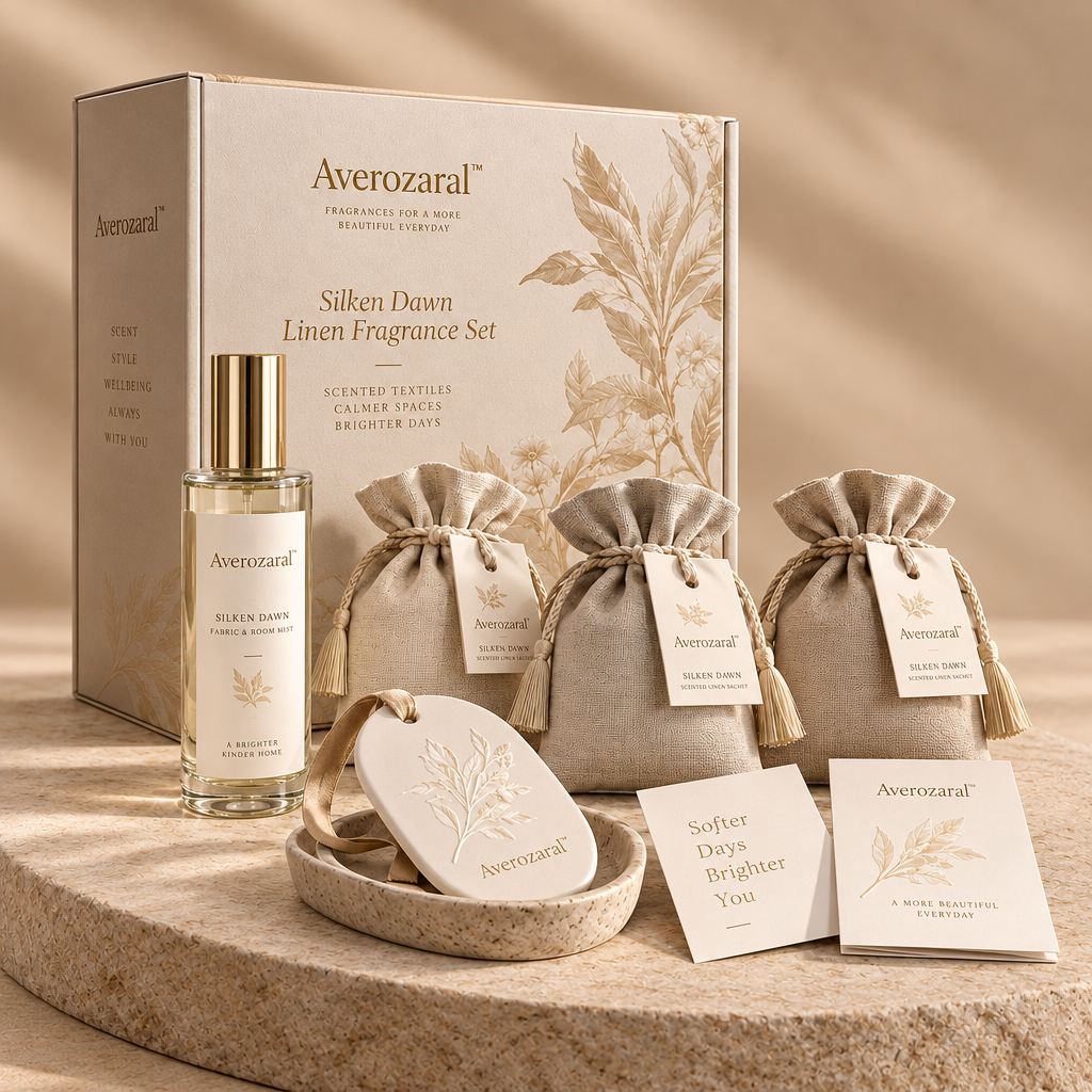 Averozaral™ Silken Dawn Linen Fragrance Set
