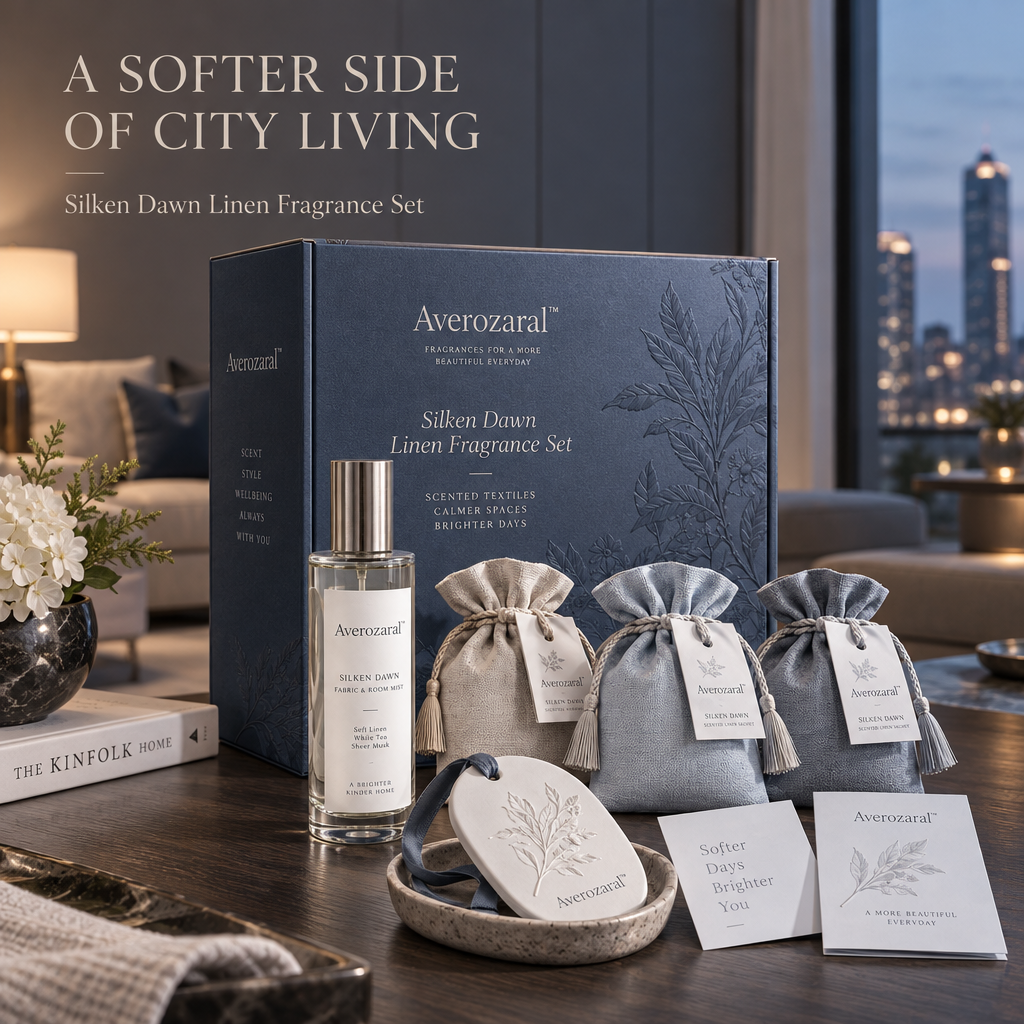 Averozaral™ Silken Dawn Linen Fragrance Set