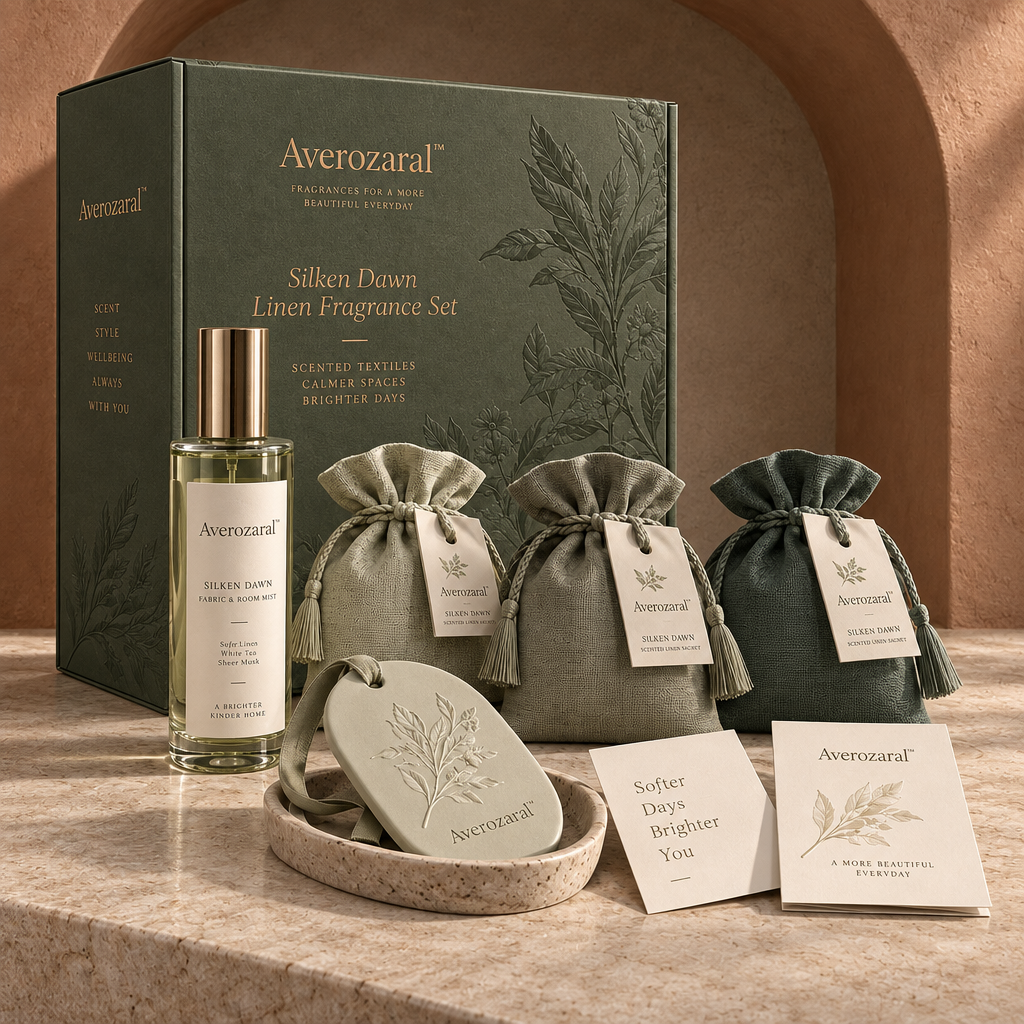 Averozaral™ Silken Dawn Linen Fragrance Set