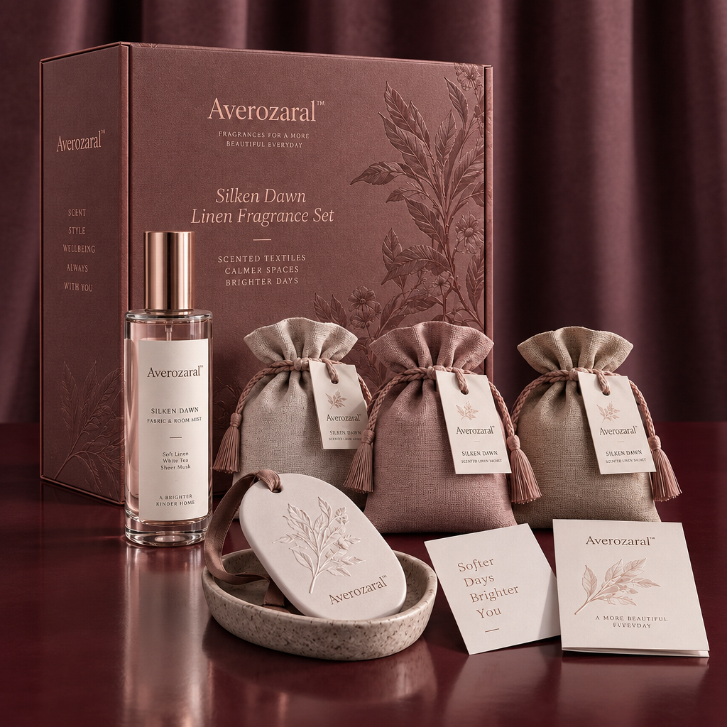 Averozaral™ Silken Dawn Linen Fragrance Set