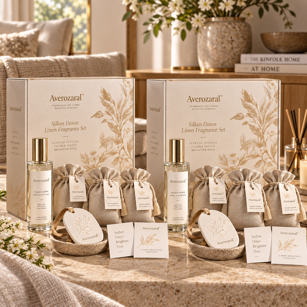 Averozaral™ Silken Dawn Linen Fragrance Set